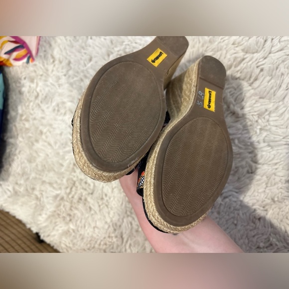 Loudmouth Sugar Skulls Marlene Wedge Sandal - Picture 3 of 6